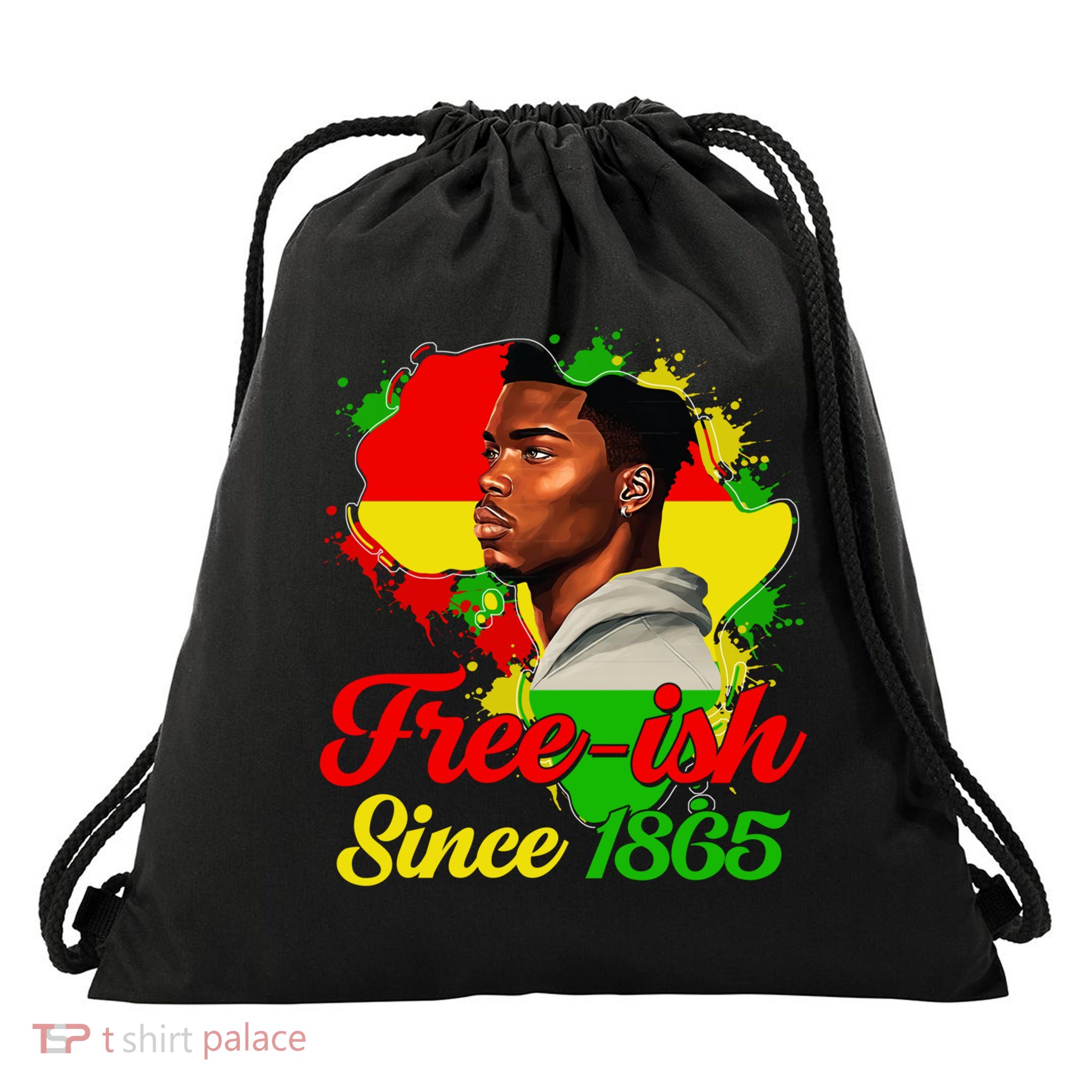 Freegiftish Since 1865 Black Juneteenth Celebrating 1865 Gift Drawstring Bag