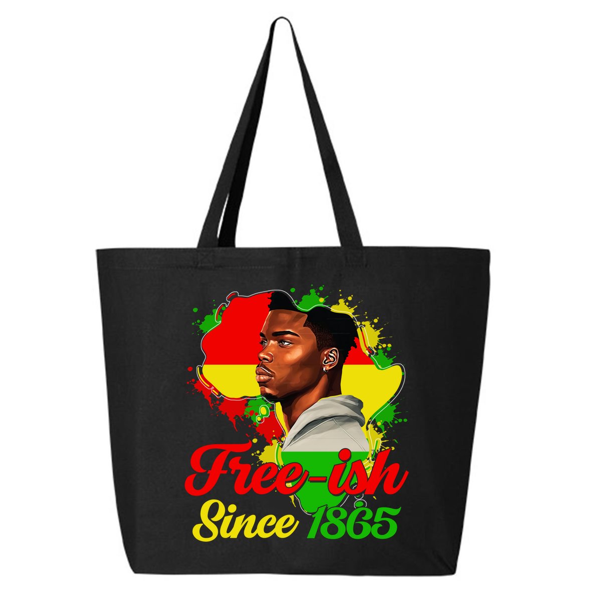 Freegiftish Since 1865 Black Juneteenth Celebrating 1865 Gift 25L Jumbo Tote