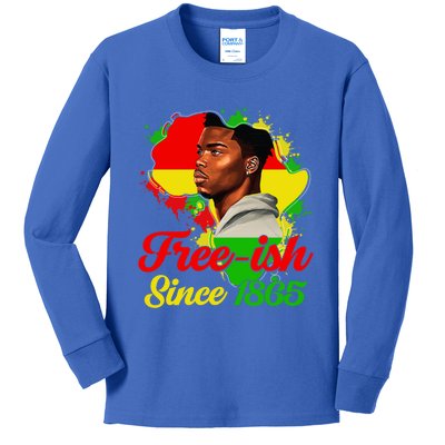 Freegiftish Since 1865 Black Juneteenth Celebrating 1865 Gift Kids Long Sleeve Shirt