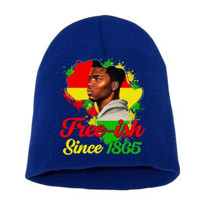 Freegiftish Since 1865 Black Juneteenth Celebrating 1865 Gift Short Acrylic Beanie