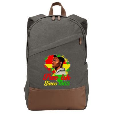 Freegiftish Since 1865 Black Juneteenth Celebrating 1865 Gift Cotton Canvas Backpack