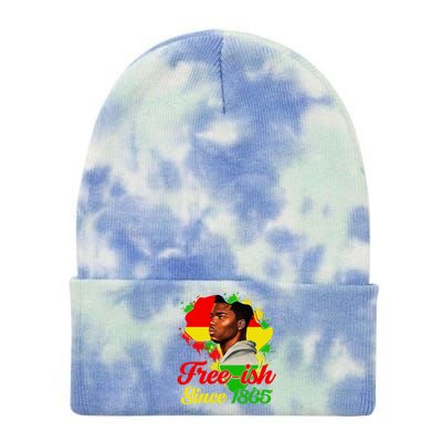 Freegiftish Since 1865 Black Juneteenth Celebrating 1865 Gift Tie Dye 12in Knit Beanie