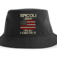 Funny Distressed Spicoli 24 Spicoli 2024 relax I can fix it Sustainable Bucket Hat