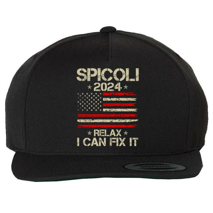 Funny Distressed Spicoli 24 Spicoli 2024 relax I can fix it Wool Snapback Cap