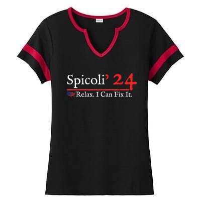 Funny Distressed Spicoli 24 Spicoli 2024 relax I can fix it Ladies Halftime Notch Neck Tee