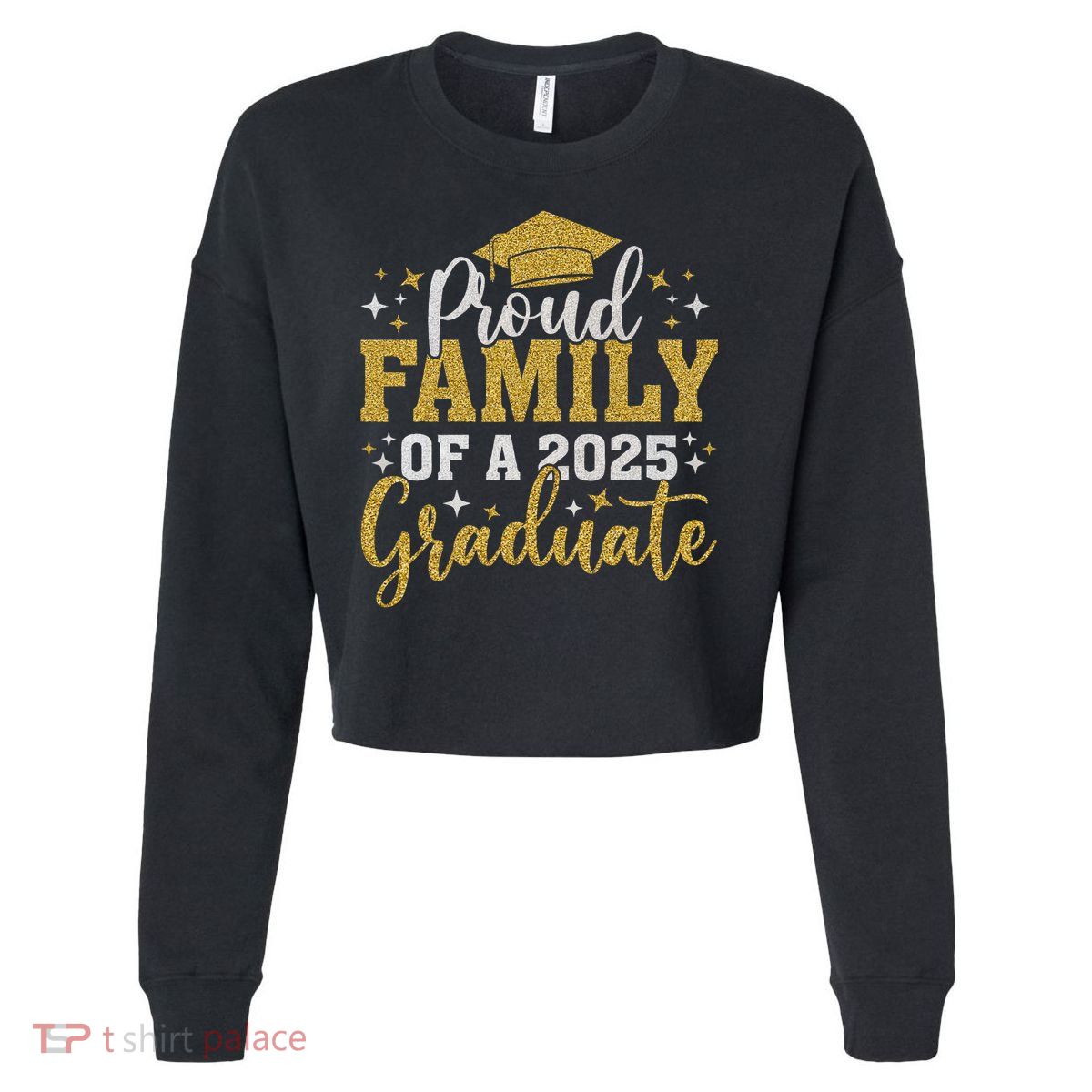 Family Senior 2025 Proud Family Of A Class Of 2025 Graduate Cropped Pullover Crew