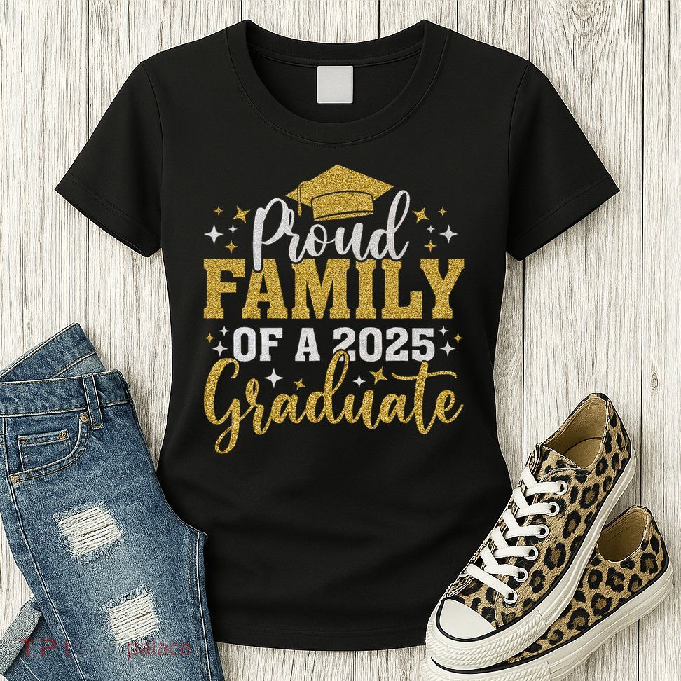 Family Senior 2025 Proud Family Of A Class Of 2025 Graduate Womens T-Shirt