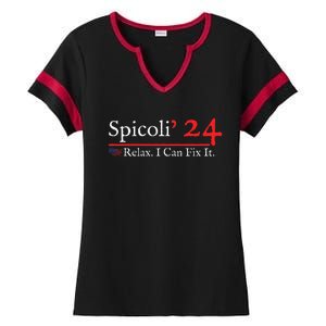 Funny Spicoli 24 Spicoli 2024 Relax I Can Fix It Ladies Halftime Notch Neck Tee