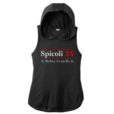 Funny Spicoli 24 Spicoli 24 Relax I Can Fix It Vintage Ladies PosiCharge Tri-Blend Wicking Draft Hoodie Tank