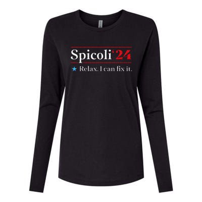 Funny Spicoli 24 Spicoli 24 Relax I Can Fix It Vintage Womens Cotton Relaxed Long Sleeve T-Shirt