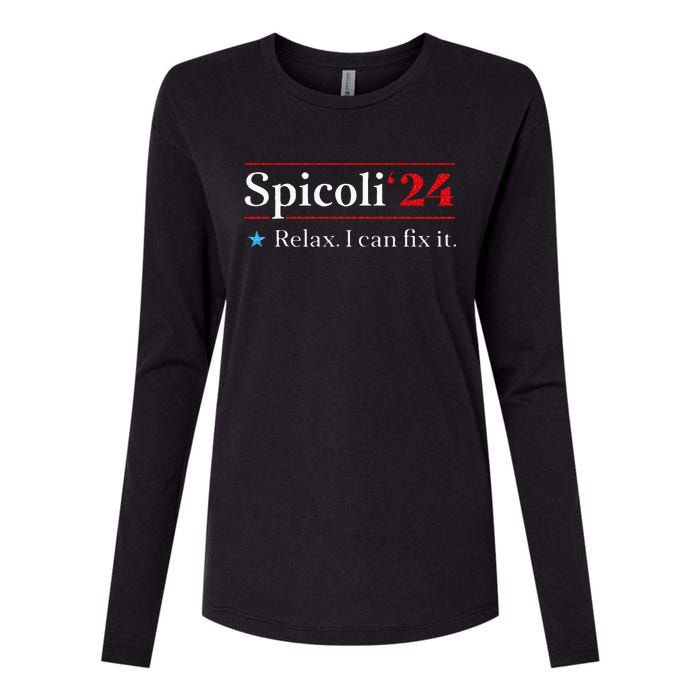 Funny Spicoli 24 Spicoli 24 Relax I Can Fix It Vintage Womens Cotton Relaxed Long Sleeve T-Shirt