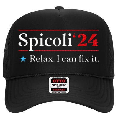 Funny Spicoli 24 Spicoli 24 Relax I Can Fix It Vintage High Crown Mesh Back Trucker Hat