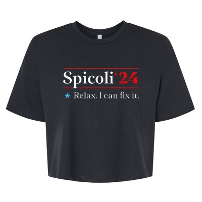 Funny Spicoli 24 Spicoli 24 Relax I Can Fix It Vintage Bella+Canvas Jersey Crop Tee