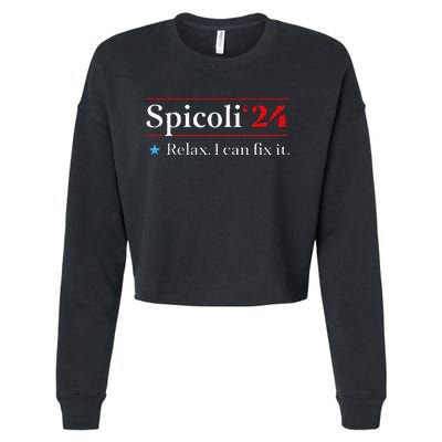 Funny Spicoli 24 Spicoli 24 Relax I Can Fix It Vintage Cropped Pullover Crew