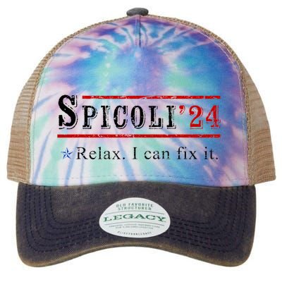 Funny Spicoli 24 Spicoli 2024 Relax I Can Fix It Vintage Legacy Tie Dye Trucker Hat