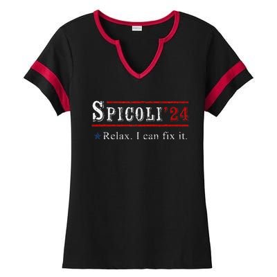 Funny Spicoli 24 Spicoli 2024 Relax I Can Fix It Vintage Ladies Halftime Notch Neck Tee