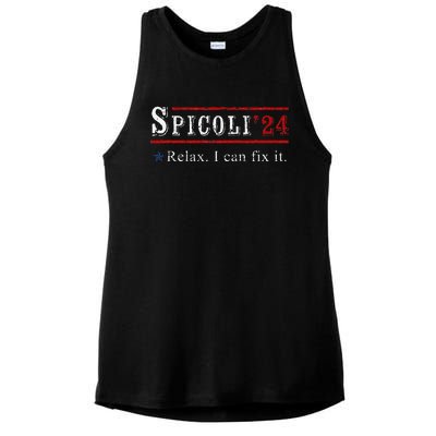 Funny Spicoli 24 Spicoli 2024 Relax I Can Fix It Vintage Ladies PosiCharge Tri-Blend Wicking Tank