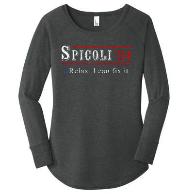 Funny Spicoli 24 Spicoli 2024 Relax I Can Fix It Vintage Women's Perfect Tri Tunic Long Sleeve Shirt