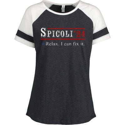 Funny Spicoli 24 Spicoli 2024 Relax I Can Fix It Vintage Enza Ladies Jersey Colorblock Tee