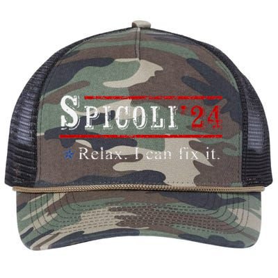 Funny Spicoli 24 Spicoli 2024 Relax I Can Fix It Vintage Retro Rope Trucker Hat Cap