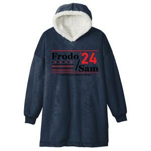 Frodo Sam 2024 I Will Take The Ring To Mordor Funny Hooded Wearable Blanket