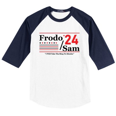 Frodo Sam 2024 I Will Take The Ring To Mordor Funny Baseball Sleeve Shirt