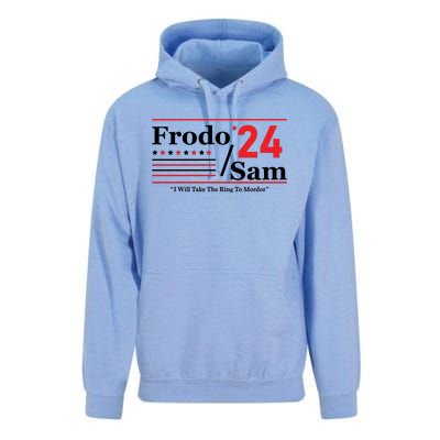 Frodo Sam 2024 I Will Take The Ring To Mordor Funny Unisex Surf Hoodie