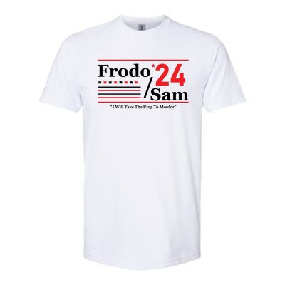 Frodo Sam 2024 I Will Take The Ring To Mordor Funny Softstyle CVC T-Shirt