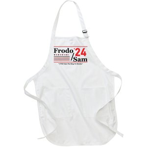 Frodo Sam 2024 I Will Take The Ring To Mordor Funny Full-Length Apron With Pockets