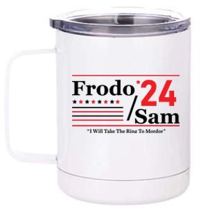 Frodo Sam 2024 I Will Take The Ring To Mordor Funny 12 oz Stainless Steel Tumbler Cup