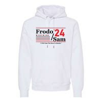 Frodo Sam 2024 I Will Take The Ring To Mordor Funny Premium Hoodie