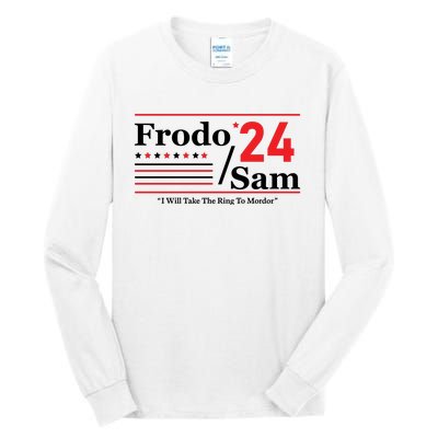 Frodo Sam 2024 I Will Take The Ring To Mordor Funny Tall Long Sleeve T-Shirt