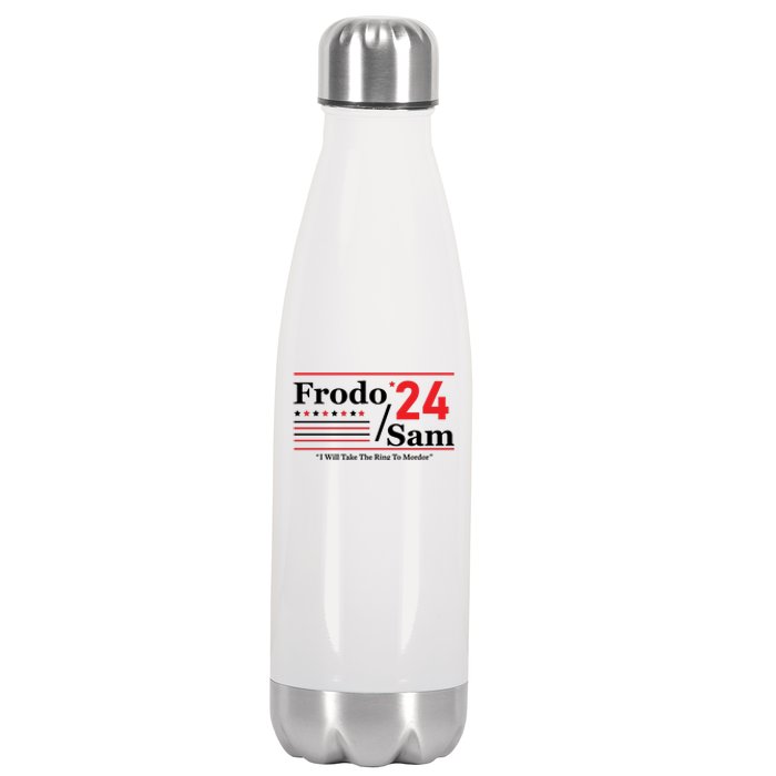 Frodo Sam 2024 I Will Take The Ring To Mordor Funny Stainless Steel Insulated Water Bottle