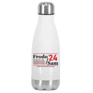 Frodo Sam 2024 I Will Take The Ring To Mordor Funny Stainless Steel Insulated Water Bottle