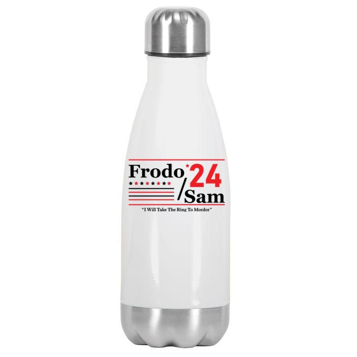 Frodo Sam 2024 I Will Take The Ring To Mordor Funny Stainless Steel Insulated Water Bottle