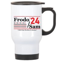 Frodo Sam 2024 I Will Take The Ring To Mordor Funny Stainless Steel Travel Mug