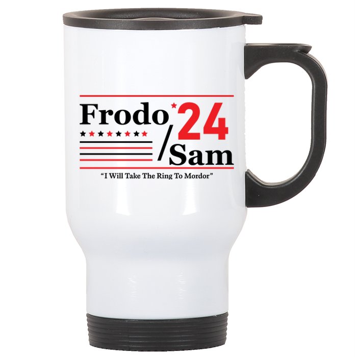 Frodo Sam 2024 I Will Take The Ring To Mordor Funny Stainless Steel Travel Mug