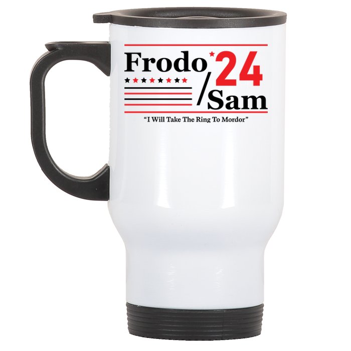 Frodo Sam 2024 I Will Take The Ring To Mordor Funny Stainless Steel Travel Mug