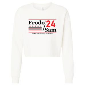 Frodo Sam 2024 I Will Take The Ring To Mordor Funny Cropped Pullover Crew