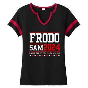 Frodo Sam 2024 I Will Take The Ring To Mordor Ladies Halftime Notch Neck Tee