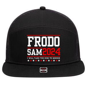 Frodo Sam 2024 I Will Take The Ring To Mordor 7 Panel Mesh Trucker Snapback Hat