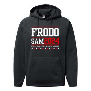 Frodo Sam 2024 I Will Take The Ring To Mordor Performance Fleece Hoodie