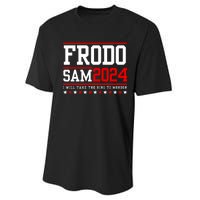 Frodo Sam 2024 I Will Take The Ring To Mordor Performance Sprint T-Shirt