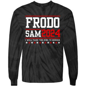 Frodo Sam 2024 I Will Take The Ring To Mordor Tie-Dye Long Sleeve Shirt