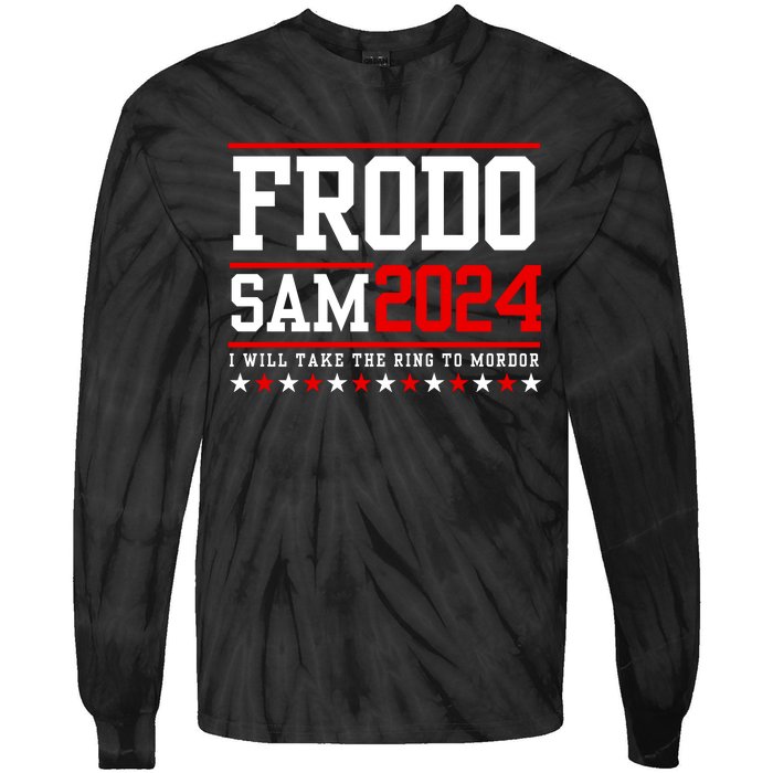 Frodo Sam 2024 I Will Take The Ring To Mordor Tie-Dye Long Sleeve Shirt