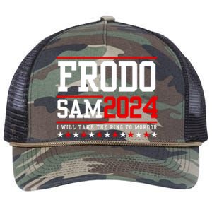 Frodo Sam 2024 I Will Take The Ring To Mordor Retro Rope Trucker Hat Cap