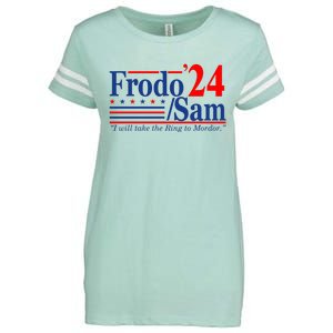 Frodo Sam 2024 I Will Take The Ring To Mordor Funny Enza Ladies Jersey Football T-Shirt