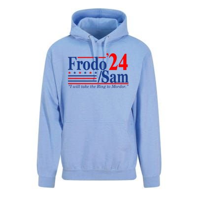 Frodo Sam 2024 I Will Take The Ring To Mordor Funny Unisex Surf Hoodie