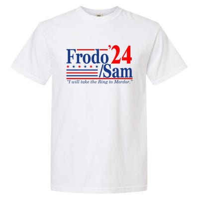 Frodo Sam 2024 I Will Take The Ring To Mordor Funny Garment-Dyed Heavyweight T-Shirt