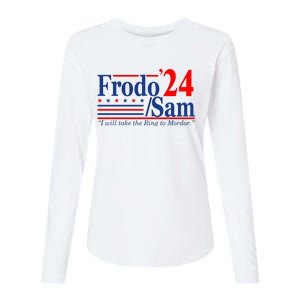 Frodo Sam 2024 I Will Take The Ring To Mordor Funny Womens Cotton Relaxed Long Sleeve T-Shirt